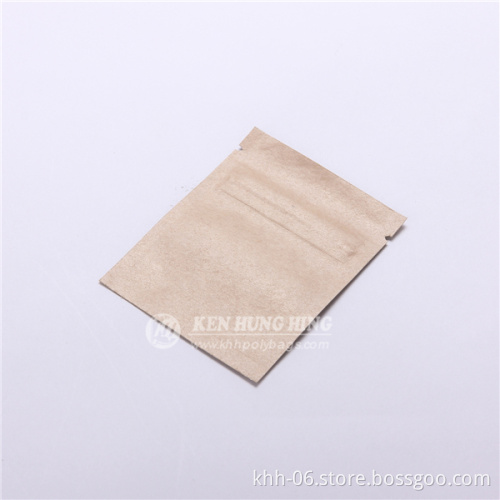 Multifunctional Three-Side Sealing Zipper Brown Kraft Paper Bags